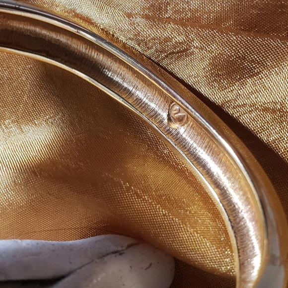 Swarovski Blue Crystal Gold-Plated Bangle Bracelet - Picture 8 of 11